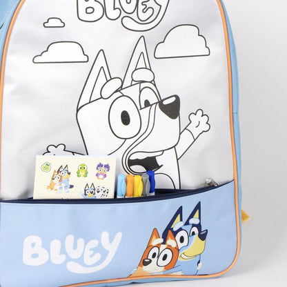 Set DIY Bluey con mochila, láminas ilustradas y rotuladores - 2