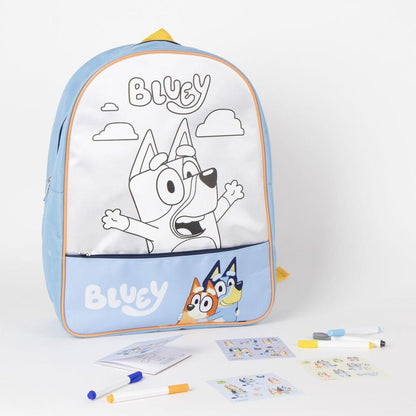 Set DIY Bluey con mochila, láminas ilustradas y rotuladores - 3