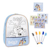 Set DIY Bluey con mochila, láminas ilustradas y rotuladores