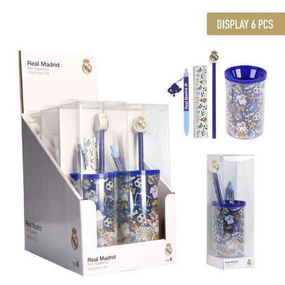 Set de papelería Real Madrid con portalápices decorado - 7