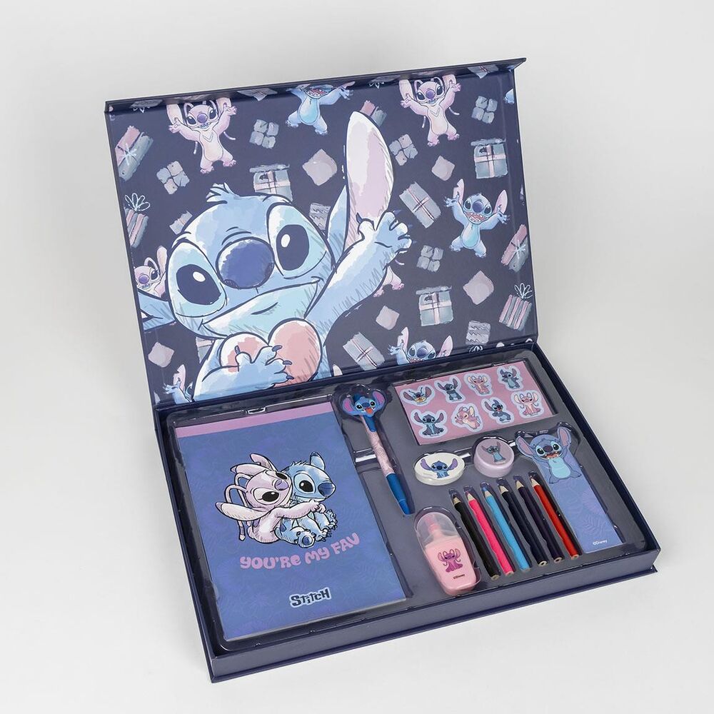 Set de papelería artística Stitch Disney con libreta, lápices y accesorios - 3
