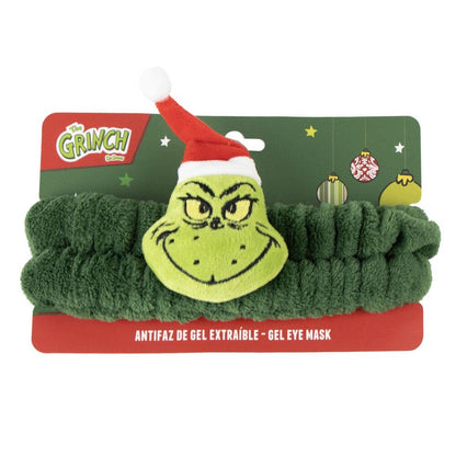 Diadema verde de El Grinch con antifaz de gel extraíble