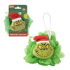 Esponja 3D de baño de El Grinch con gorro navideño y malla verde