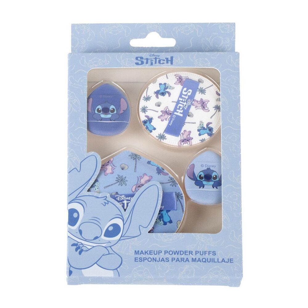 Blíster con cuatro esponjas de maquillaje Stitch Disney de algodón