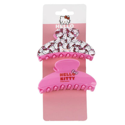 Pack de dos pinzas de pelo rosas de Hello Kitty