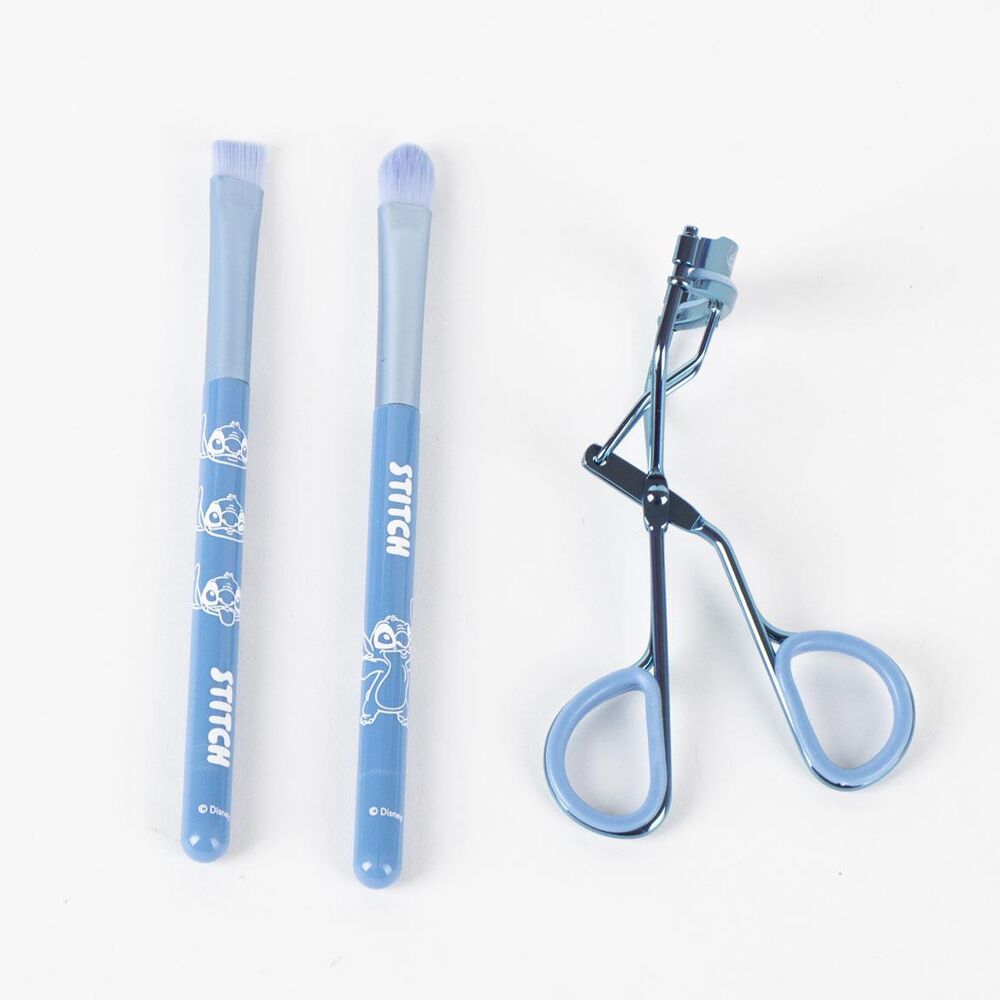 Set de belleza Stitch Disney con rizador de pestañas y brochas - 2
