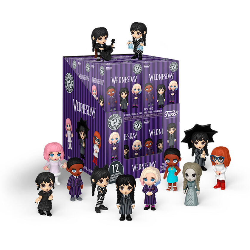 Caja FUNKO Mystery Mini Wednesday con minifiguras surtidas