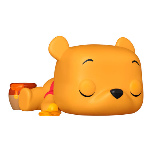 Figura Funko POP! de Winnie the Pooh dormido junto a un tarro de miel