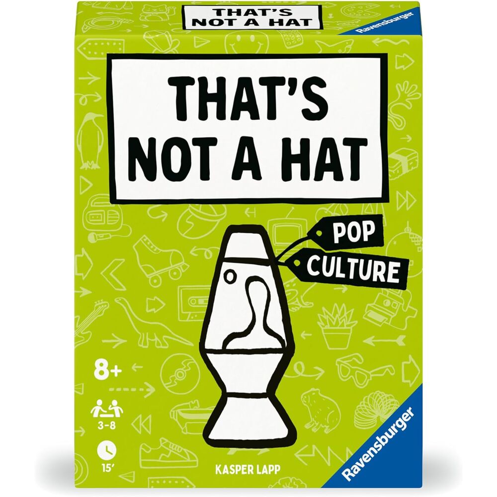 Caja del juego de cartas That's Not a Hat Pop Culture de Ravensburger