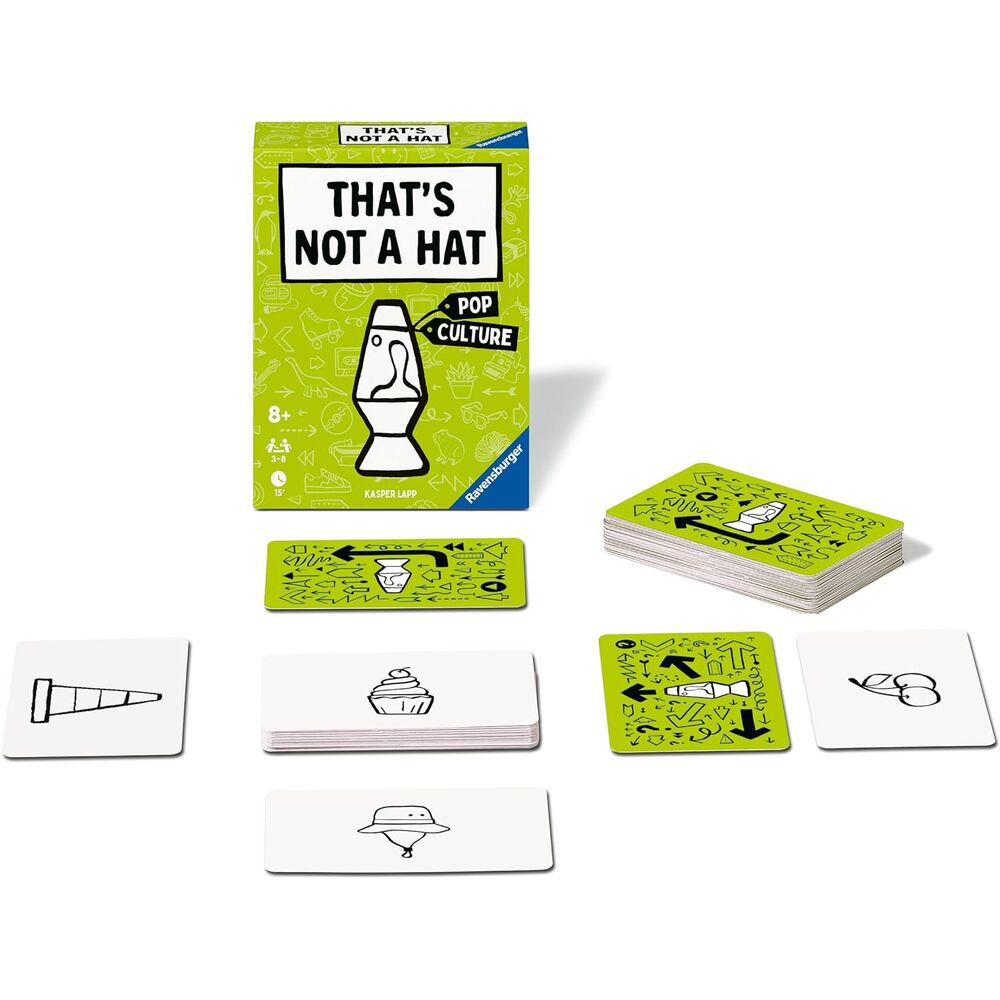 Caja del juego de cartas That's Not a Hat Pop Culture de Ravensburger - 3