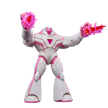Figura articulada Nimroo de X-Men en blanco y rosa con efectos de combate