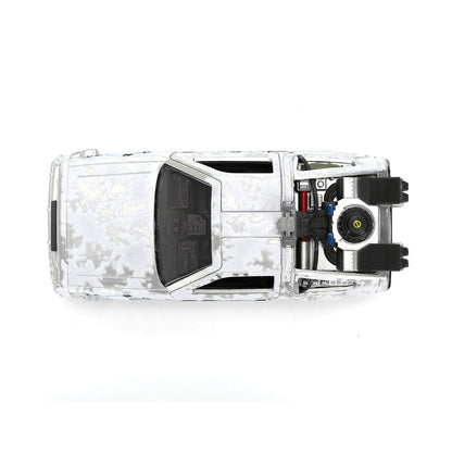 Réplica DeLorean Time Machine 1:32 con efecto hielo y caja de coleccionista - 5
