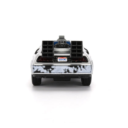Réplica DeLorean Time Machine 1:32 con efecto hielo y caja de coleccionista - 7