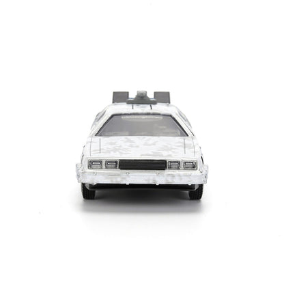 Réplica DeLorean Time Machine 1:32 con efecto hielo y caja de coleccionista - 8