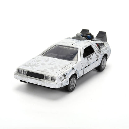 Réplica DeLorean Time Machine 1:32 con efecto hielo y caja de coleccionista - 9