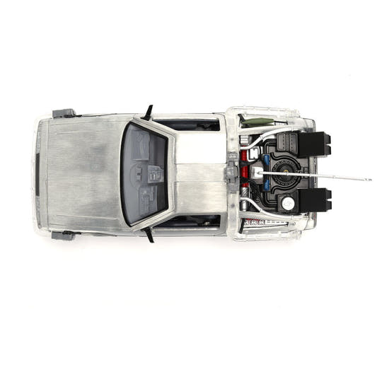 Réplica plateada del DeLorean de Regreso al Futuro con caja de coleccionista - 5