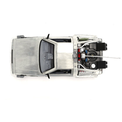 Réplica plateada del DeLorean de Regreso al Futuro con caja de coleccionista - 5