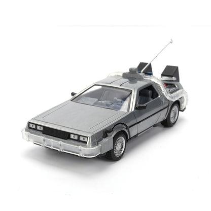 Réplica plateada del DeLorean de Regreso al Futuro con caja de coleccionista - 10