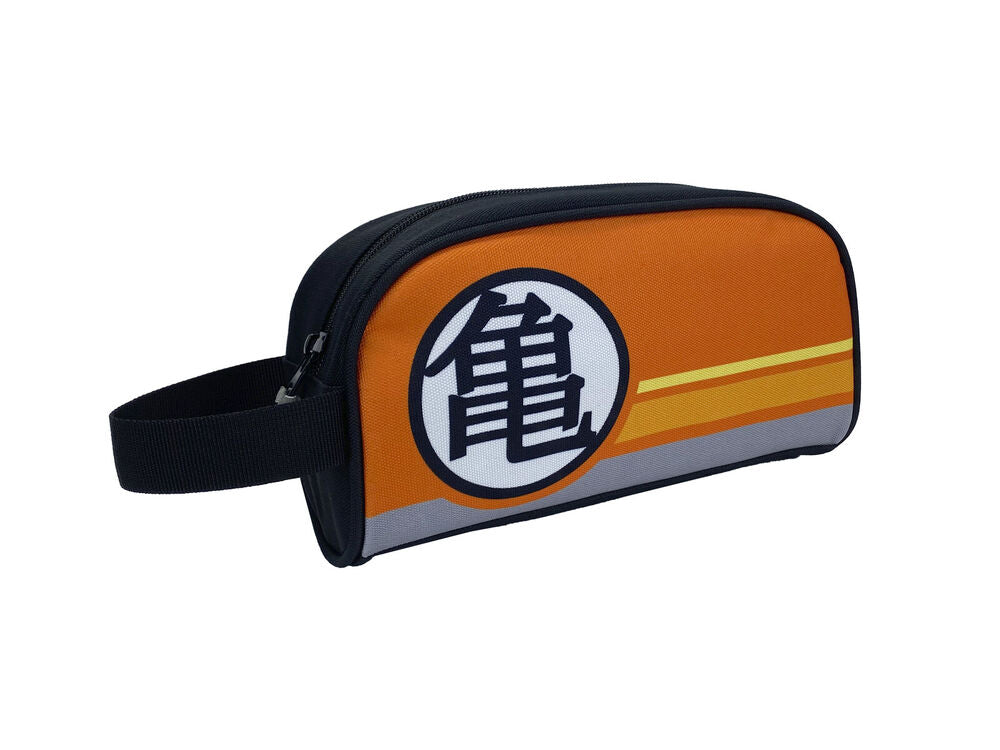 Neceser Dragon Ball naranja con emblema frontal y asa lateral - 2