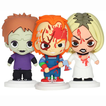 Set de tres figuras Pokis de Chucky de goma de 7 cm