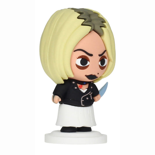 Figura Pokis de Tiffany de Chucky con cuchillo azul sobre base circular - 4