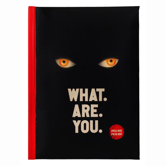 Cuaderno negro de IT Bienvenidos a Derry con ojos anaranjados y lomo rojo