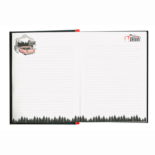 Cuaderno negro de IT Bienvenidos a Derry con ojos anaranjados y lomo rojo - 2