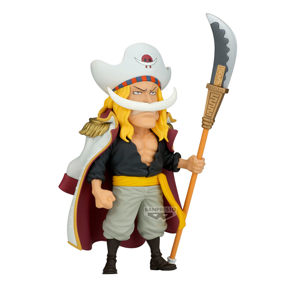 Figura de Edward Newgate de One Piece con capa, sombrero y bisento