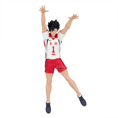 Figura de Tetsuro Kuroo de Haikyu!! con uniforme blanco y rojo