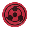 Peluche circular rojo y negro del Sharingan de Itachi de Naruto Shippuden