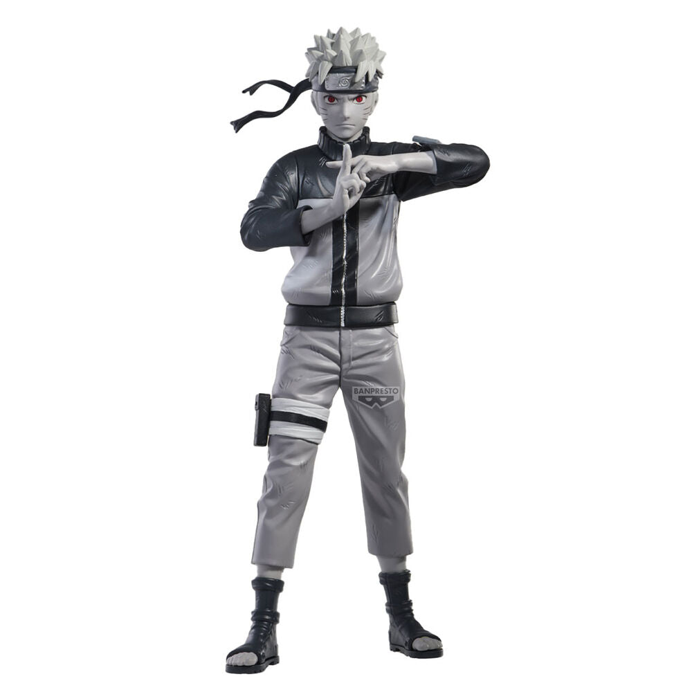 Figura de Naruto Uzumaki Noir Edge de 23 cm en pose de sello ninja