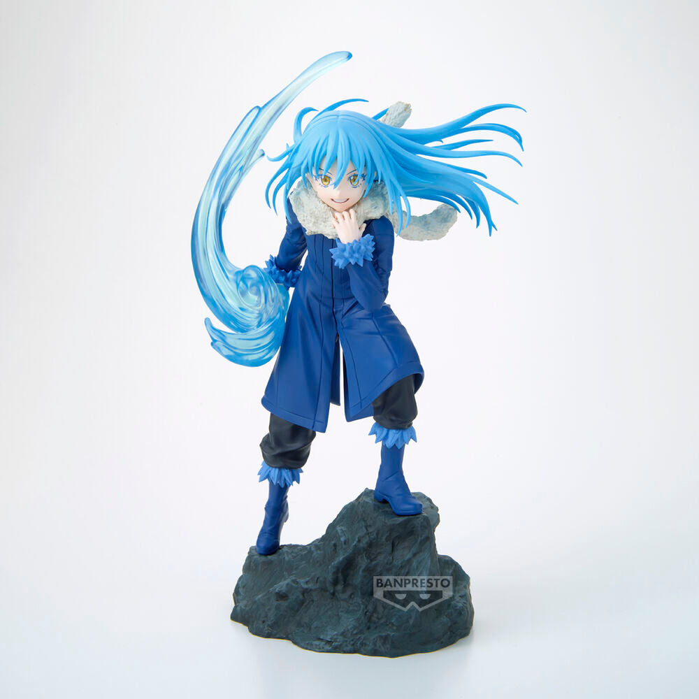 Figura de Rimuru Tempest con efecto azul translúcido y base rocosa - 2