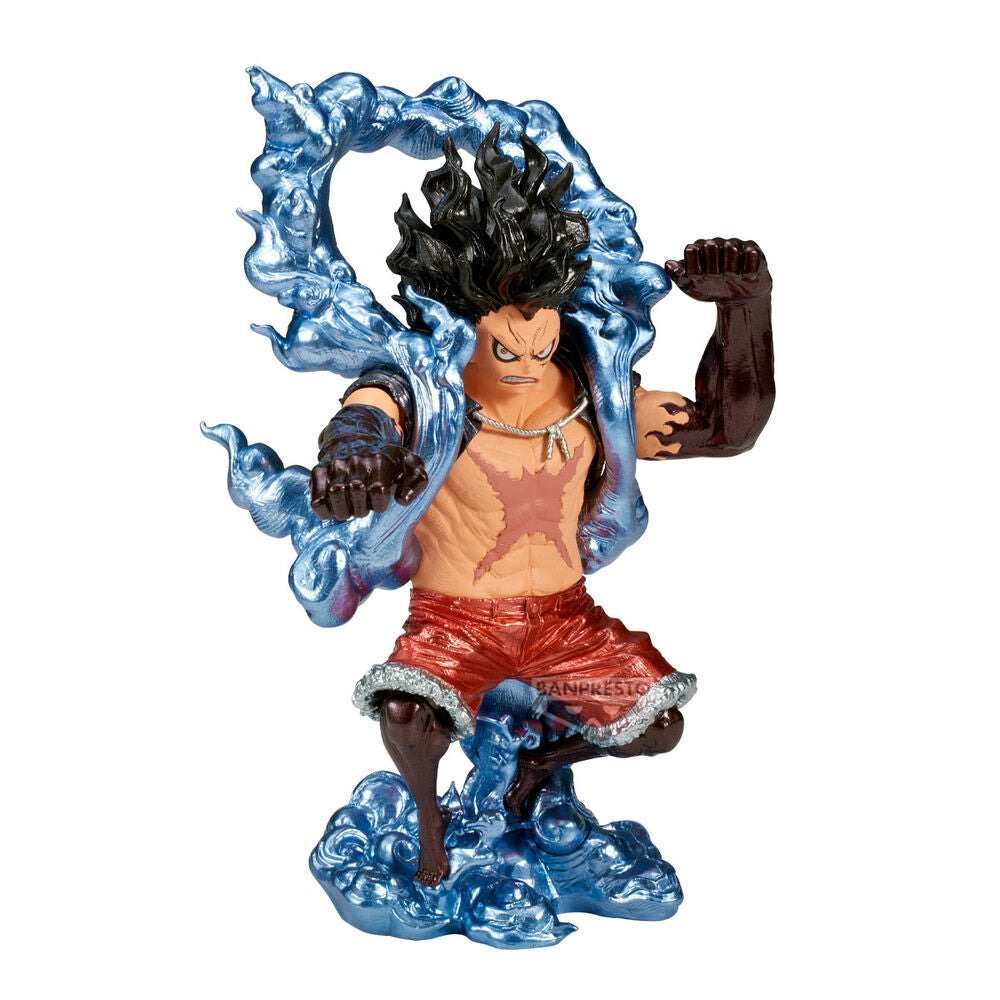 Figura de Monkey D. Luffy Gear 4 Snakeman de One Piece con efecto azul