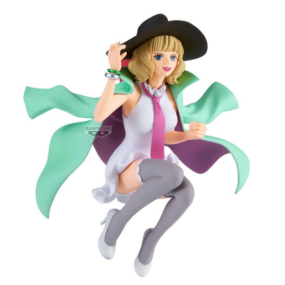 Figura de Miss Buckingham Stussy de One Piece con sombrero negro y capa verde