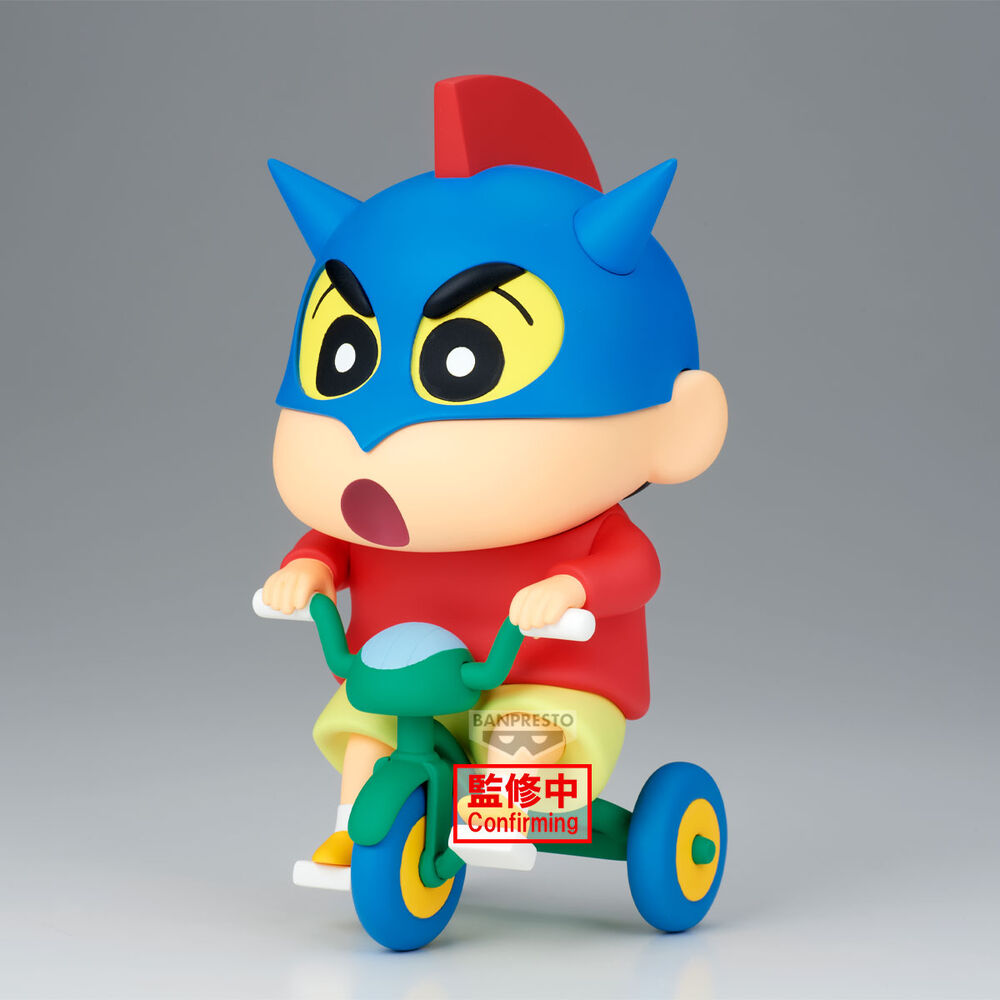 Figura de Shinnosuke Nohara como Action Kamen montado en un triciclo - 2