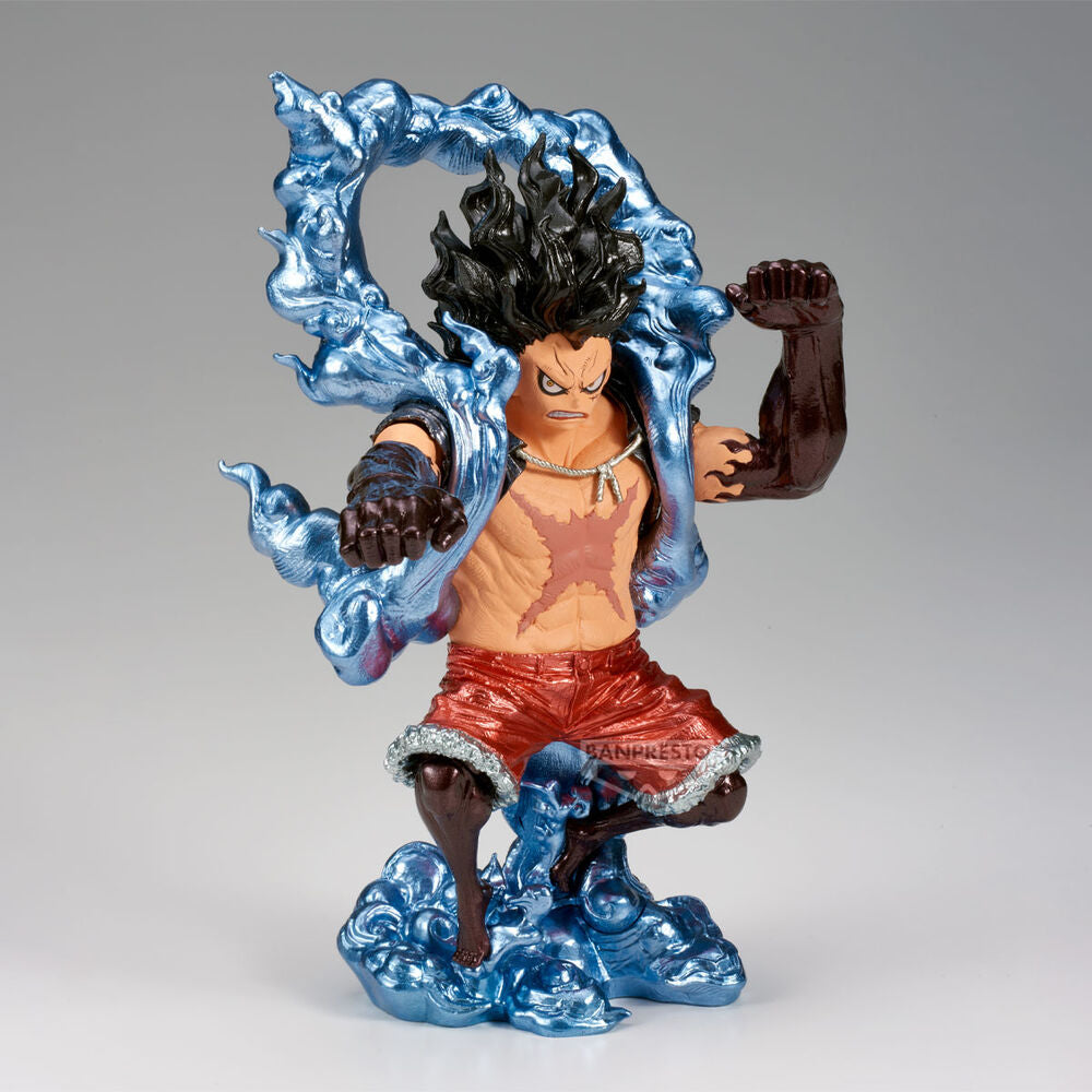 Figura de Monkey D. Luffy Gear 4 Snakeman de One Piece con efecto azul - 2