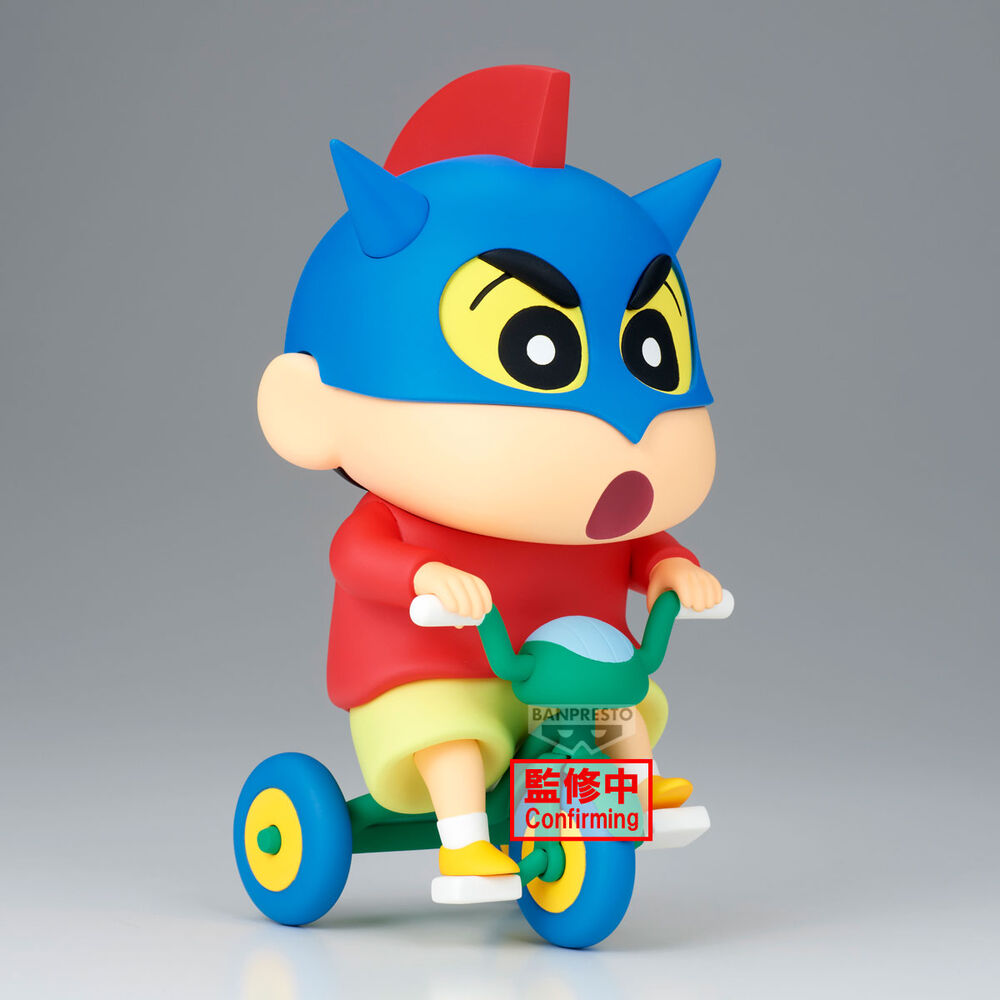 Figura de Shinnosuke Nohara como Action Kamen montado en un triciclo - 3