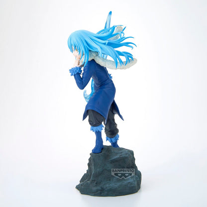 Figura de Rimuru Tempest con efecto azul translúcido y base rocosa - 4