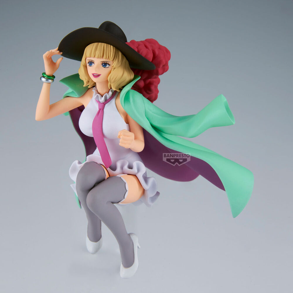 Figura de Miss Buckingham Stussy de One Piece con sombrero negro y capa verde - 3