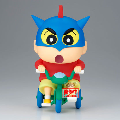 Figura de Shinnosuke Nohara como Action Kamen montado en un triciclo - 4