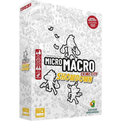 Caja del juego de mesa Micro Macro Crime City Showdown en español