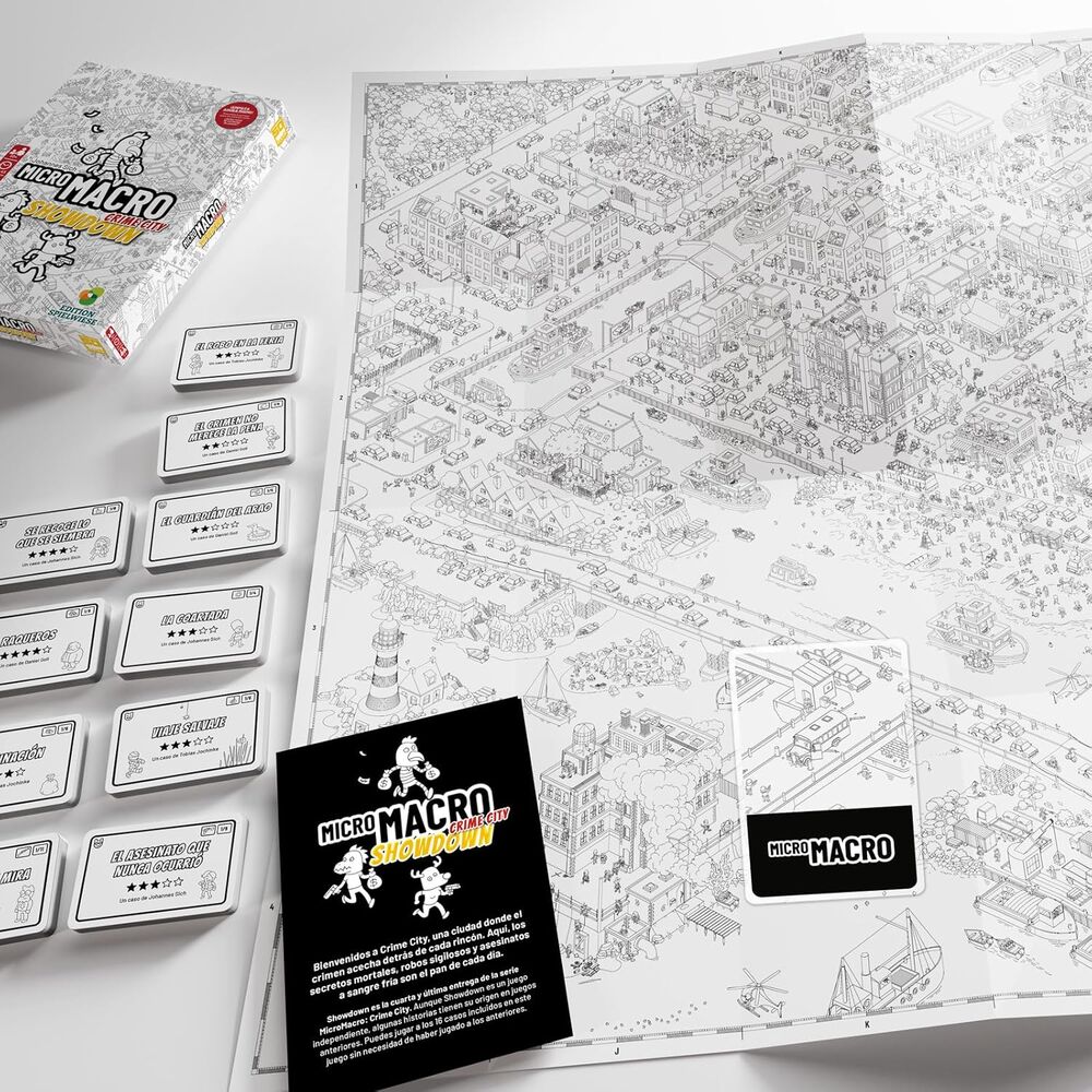 Caja del juego de mesa Micro Macro Crime City Showdown en español - 6