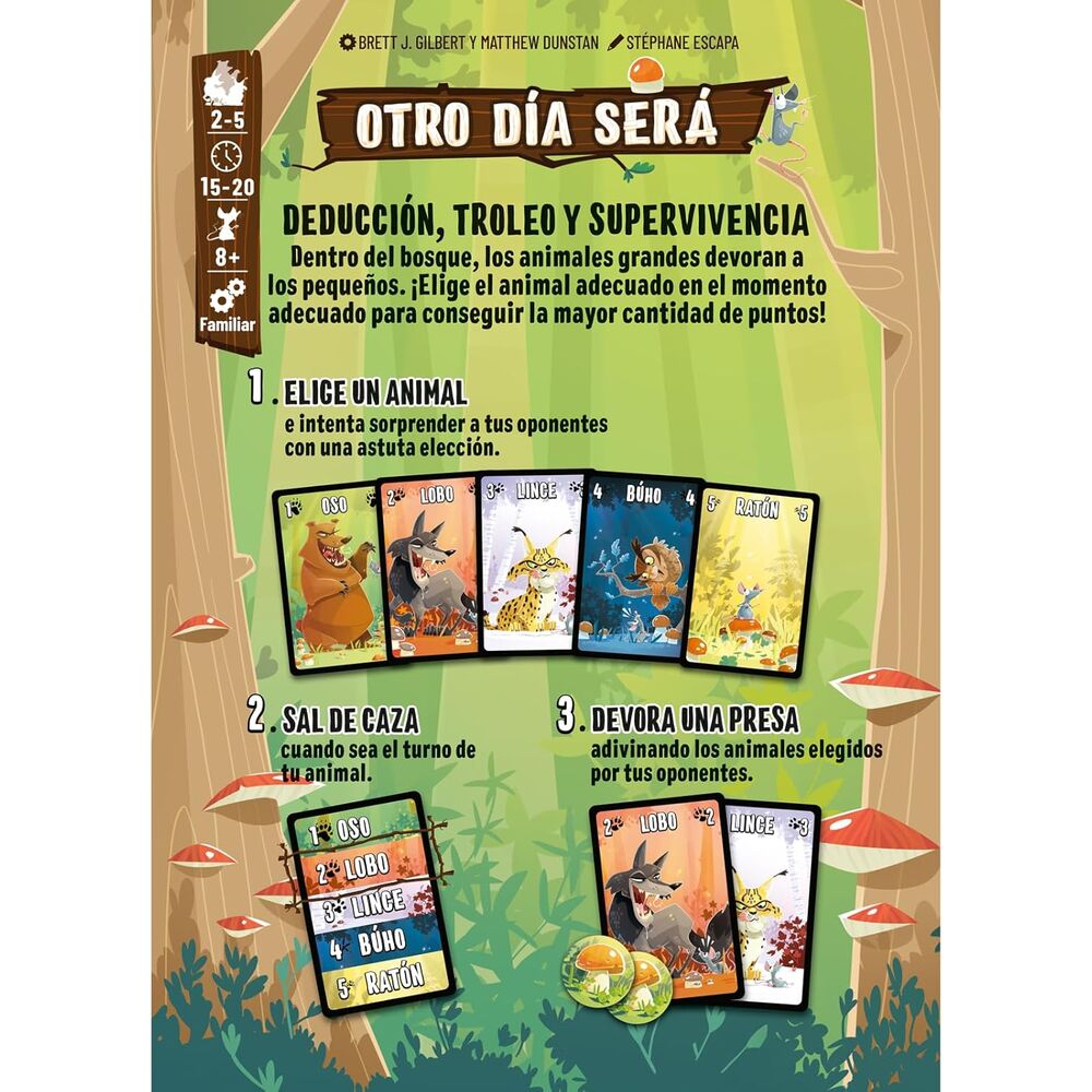 Caja del juego de mesa Otro Día Será de SD Games con animales del bosque - 3
