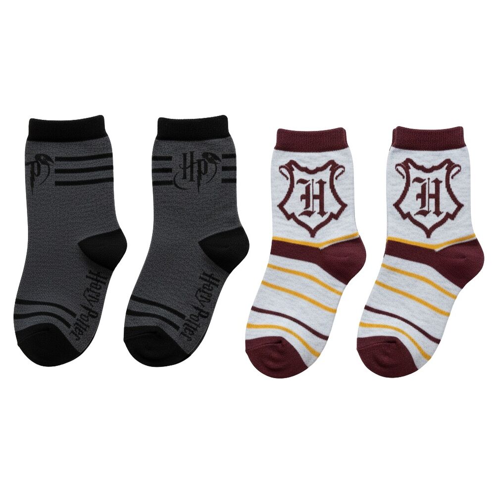 Calcetines Harry Potter surtidos en gris, negro, blanco y burdeos