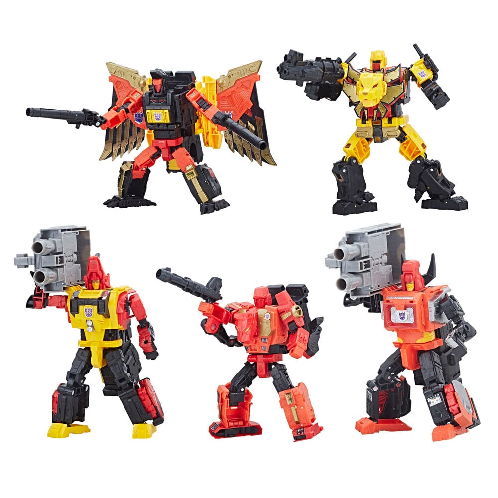 Set Hasbro Transformers Predaking con cinco figuras Predacon