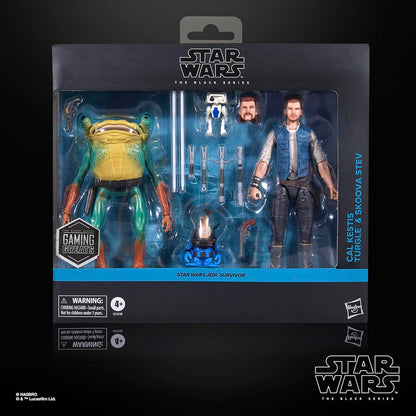 Pack de figuras Star Wars The Black Series con Cal Kestis, Turgle y Skoova Stev - 2