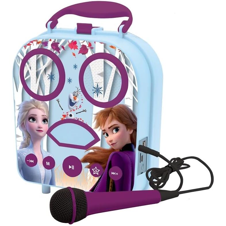 Maleta karaoke LEXIBOOK Disney Frozen con dos micrófonos - 2