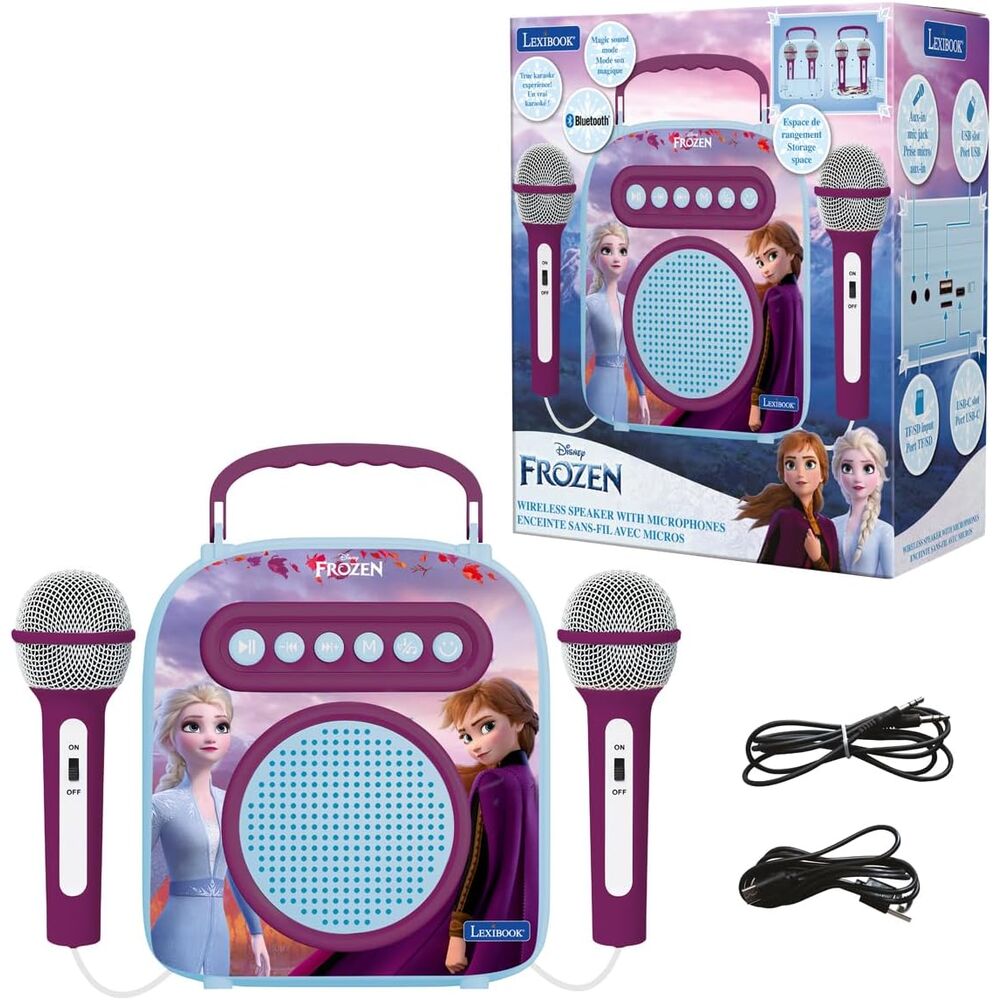 Maleta karaoke LEXIBOOK Disney Frozen con dos micrófonos - 3