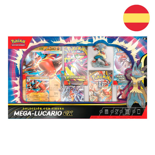 Blíster Pokémon TCG Mega-Lucario ex con figura y cartas