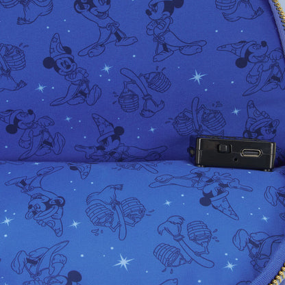 Mochila Loungefly de Mickey Fantasia con estrellas luminosas - 5